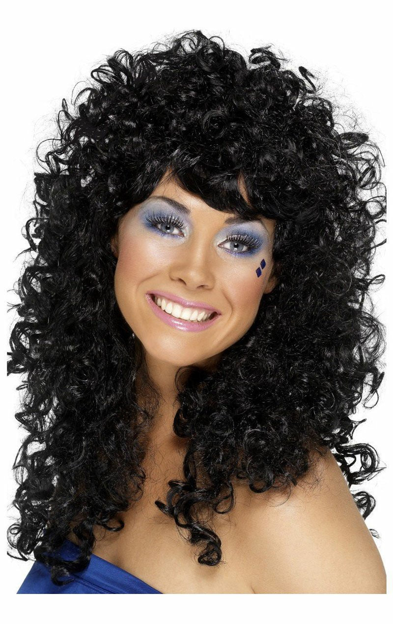 Boogie Babe Wig (Black) - Simply Fancy Dress