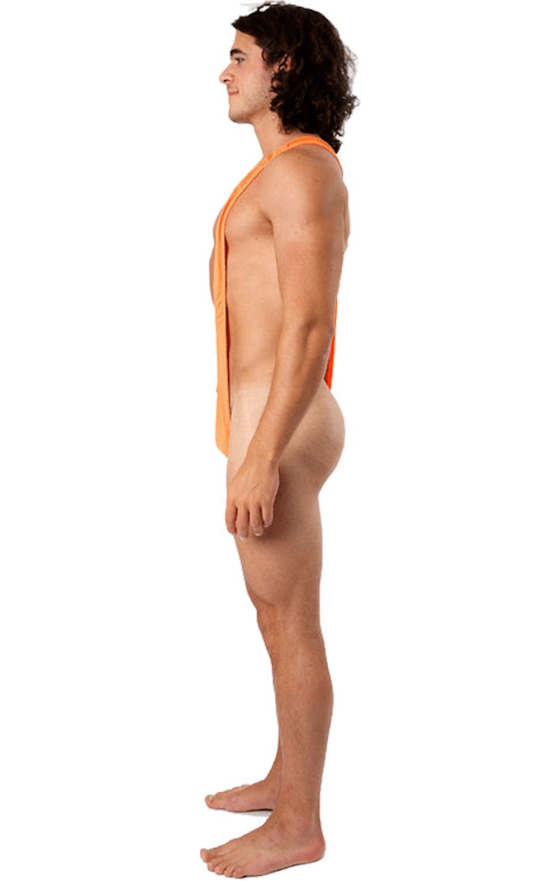 Borat Mankini Thong Swimsuit (Luminous Orange) - Simply Fancy Dress