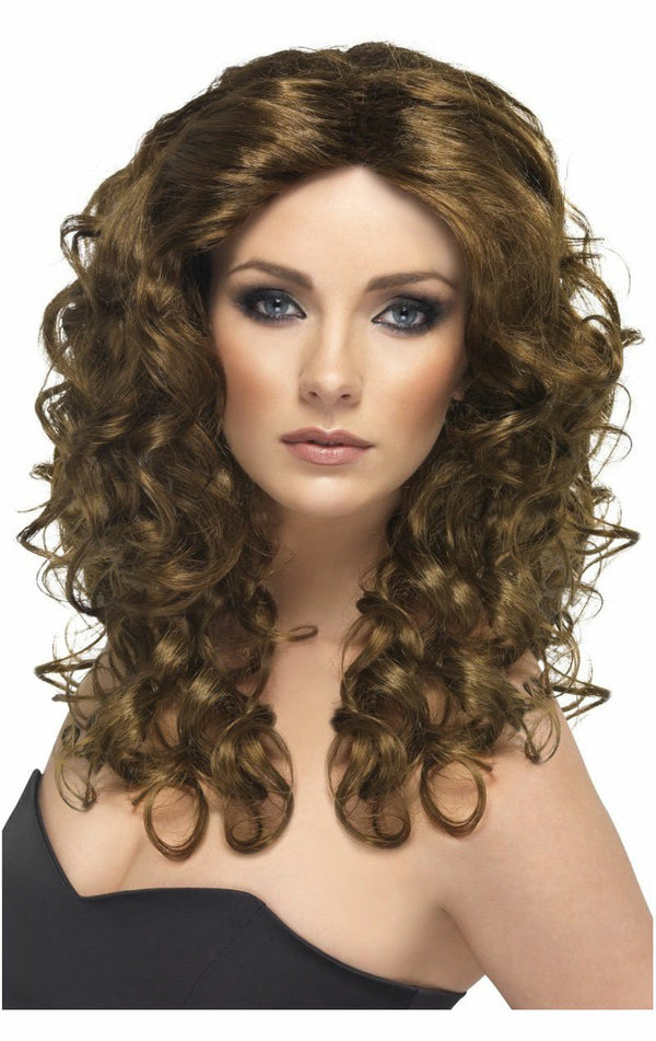 Brown Glamour Wig - Simply Fancy Dress