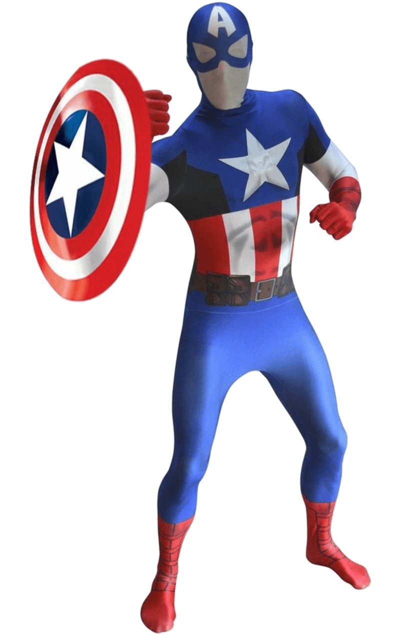 Captain America Zappar Morphsuit Costume - Simply Fancy Dress