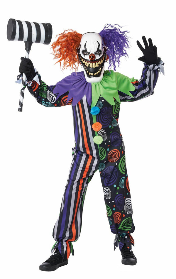 Childrens Funhouse Fiend Clown Costume - Simply Fancy Dress
