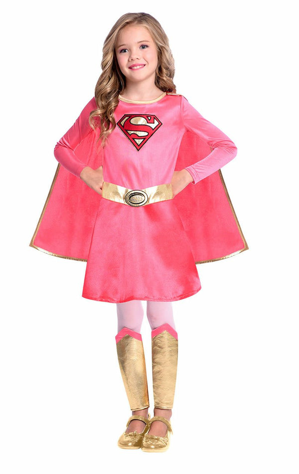 Childrens Pink Supergirl Costume - Simply Fancy Dress