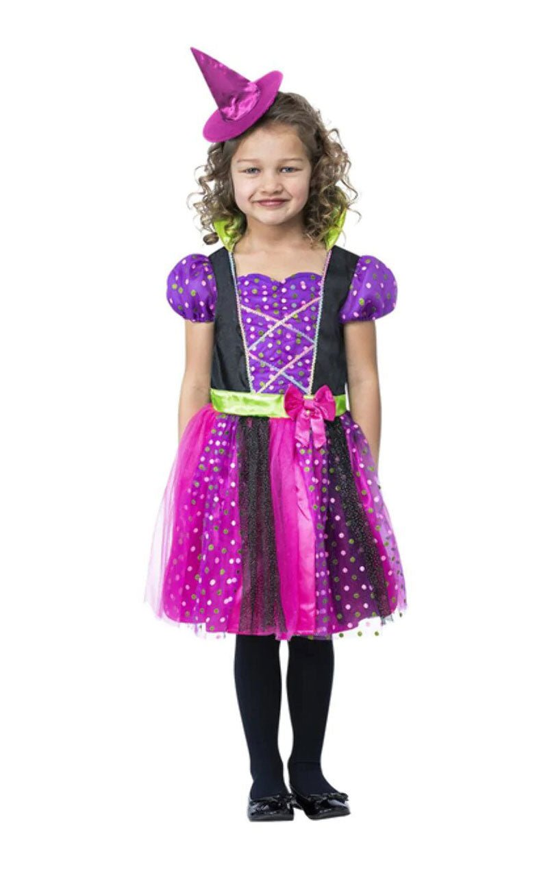 Childrens Spotty Witch Costume - Simply Fancy Dress