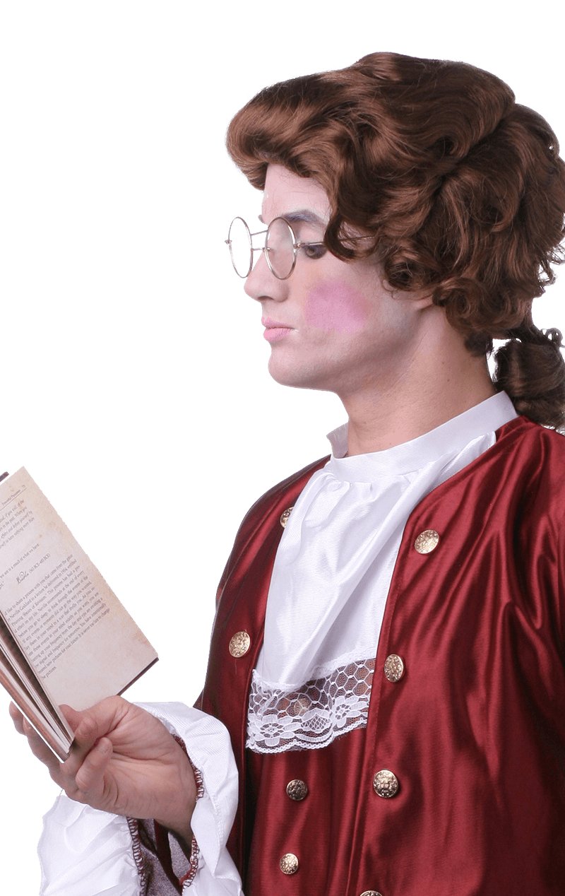 Colonial Man Brown Wig - Simply Fancy Dress