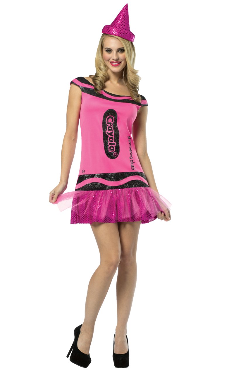 Crayola Pink Glitter Dress Costume - Simply Fancy Dress