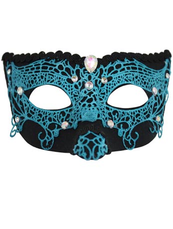 Delma Black/Blue Mask - Simply Fancy Dress