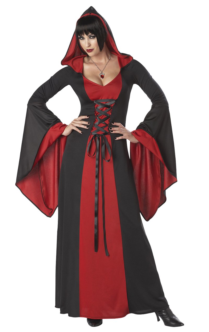 Deluxe Halloween Hooded Robe RED - Simply Fancy Dress