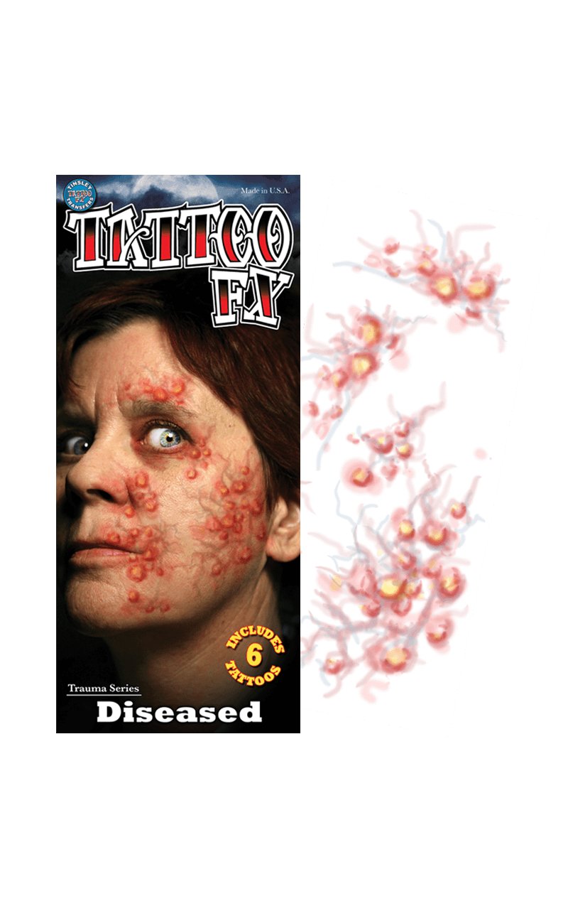 Diseased Trauma Tattoo - Simply Fancy Dress