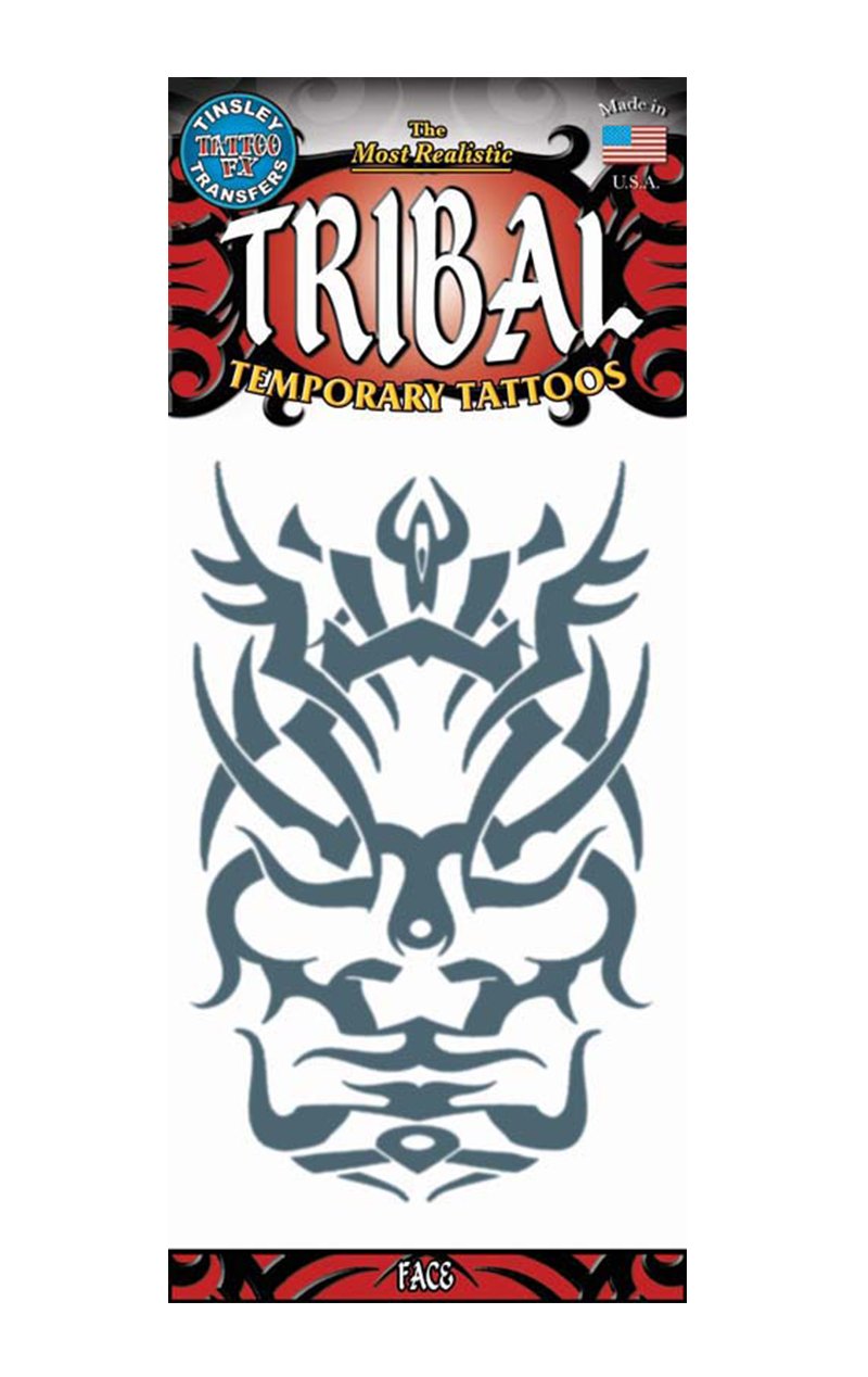 Face Tribal Tattoo Small - Simply Fancy Dress