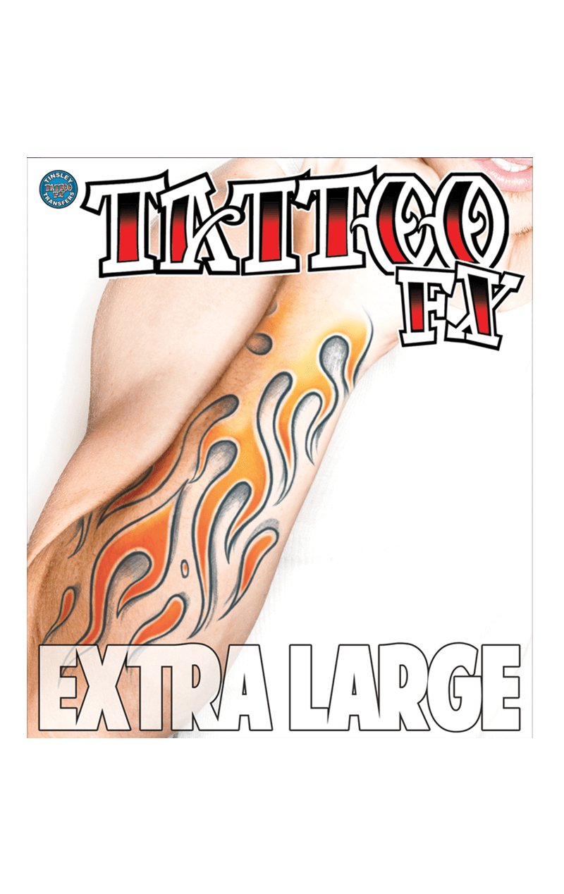 Flames Temp Tattoo - Simply Fancy Dress