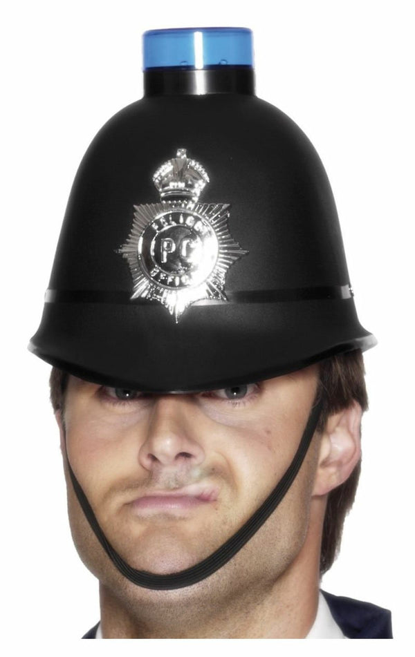 Flashing Policeman Helmet - Simply Fancy Dress