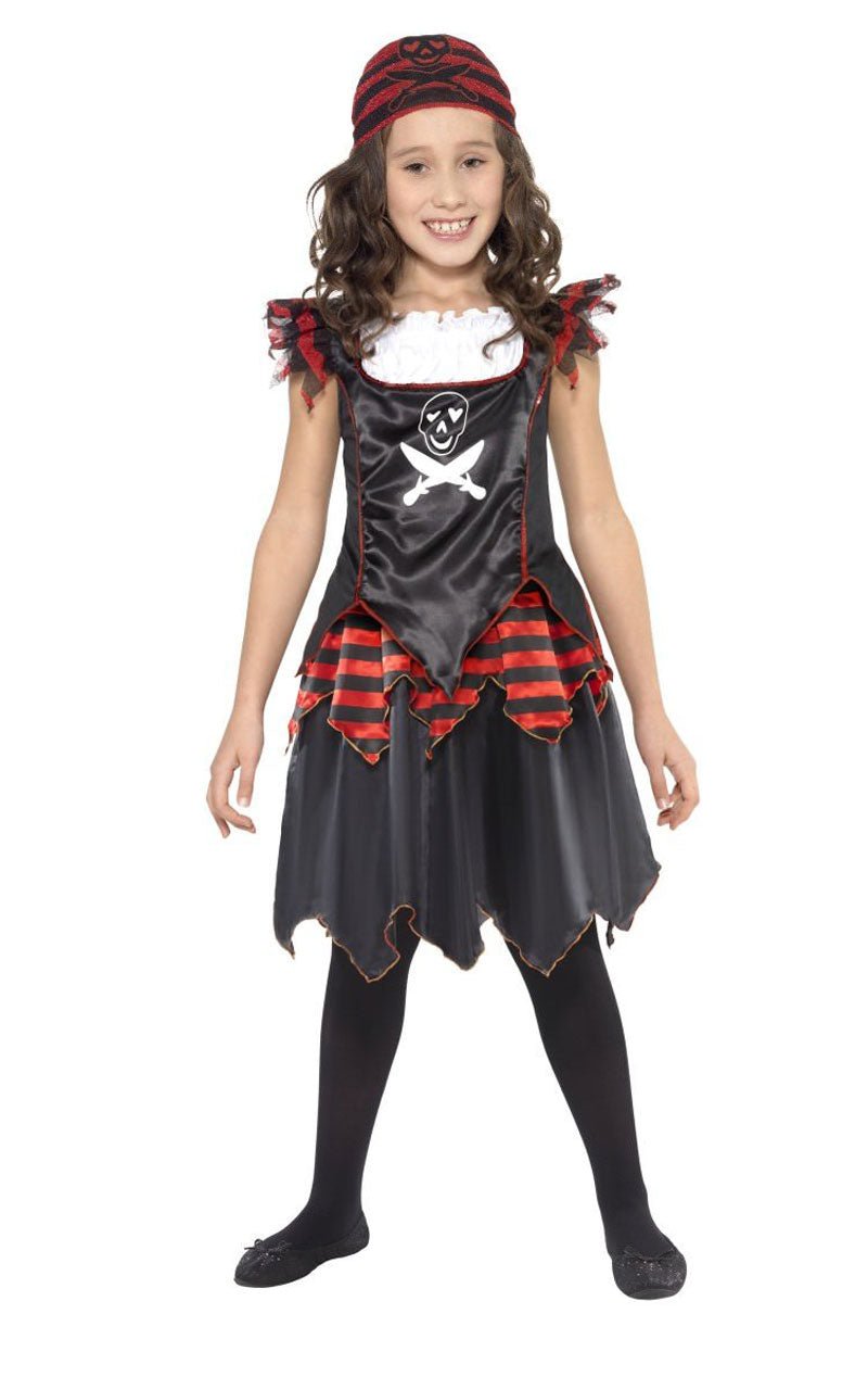 Girls Gothic Pirate Costume - Simply Fancy Dress