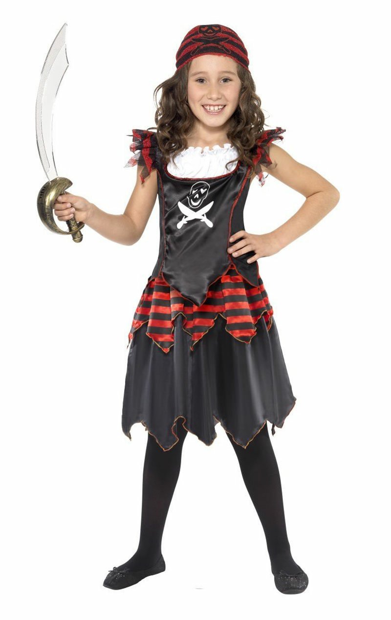 Girls Gothic Pirate Costume - Simply Fancy Dress