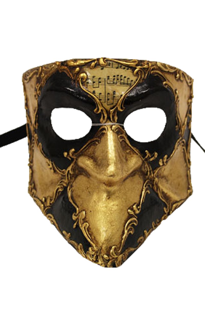 Gold Bauta Masquerade Mask - Simply Fancy Dress