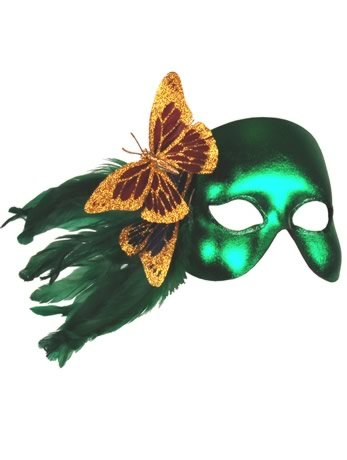 Green Garden Butterfly Mask - Simply Fancy Dress