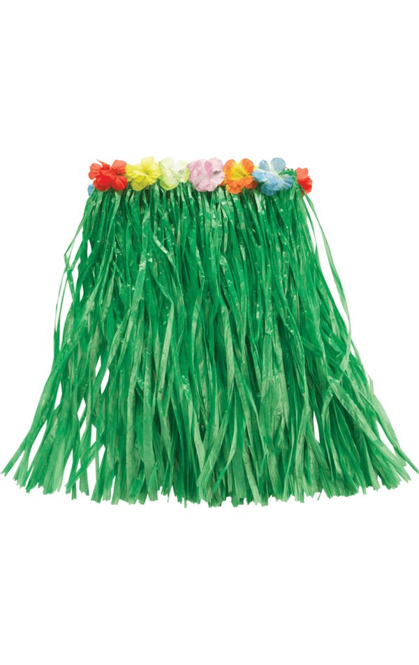 Green Hawaiian Grass Skirt Accessory - Simply Fancy Dress