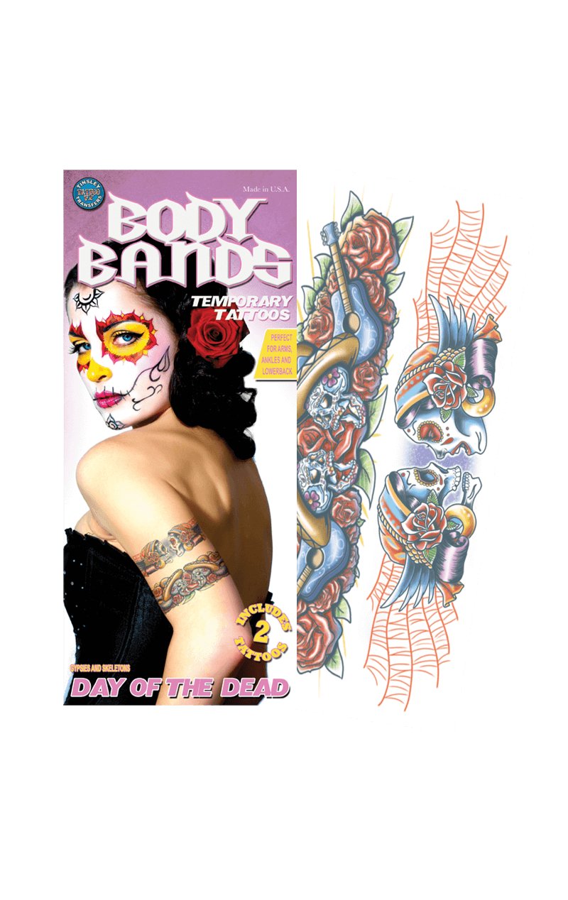 Gypsy Skull Body Band Temp Tattoo - Simply Fancy Dress