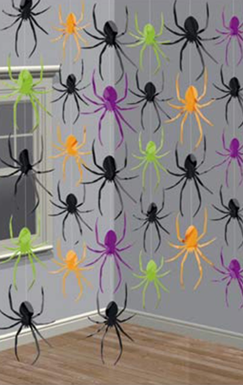 Hanging String Decoration - Spiders - Simply Fancy Dress