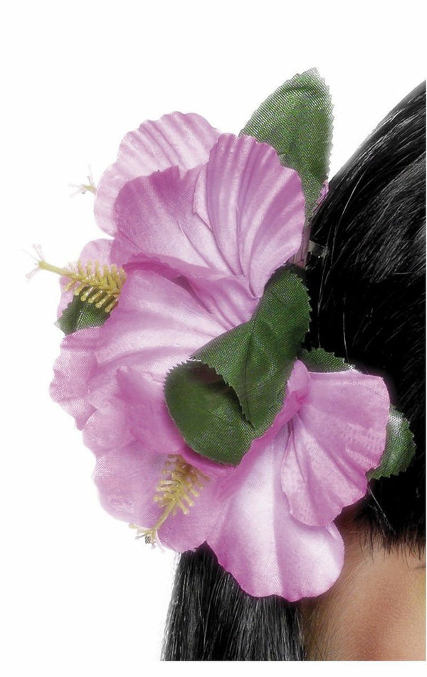 Hawaiian Pink Flower Hair Clip Accessory - Simply Fancy Dress