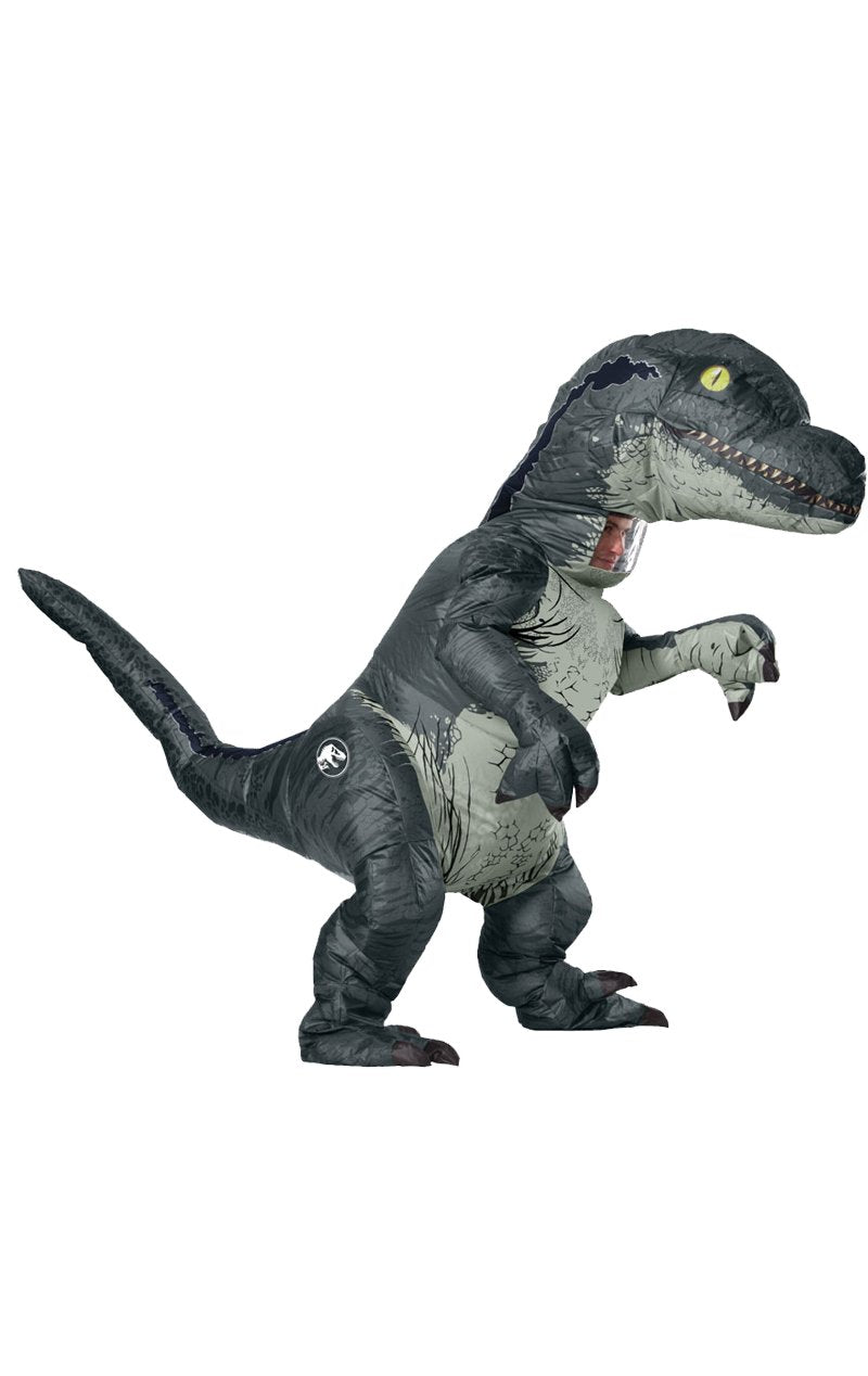 Inflatable Blue Velociraptor Costume - Simply Fancy Dress