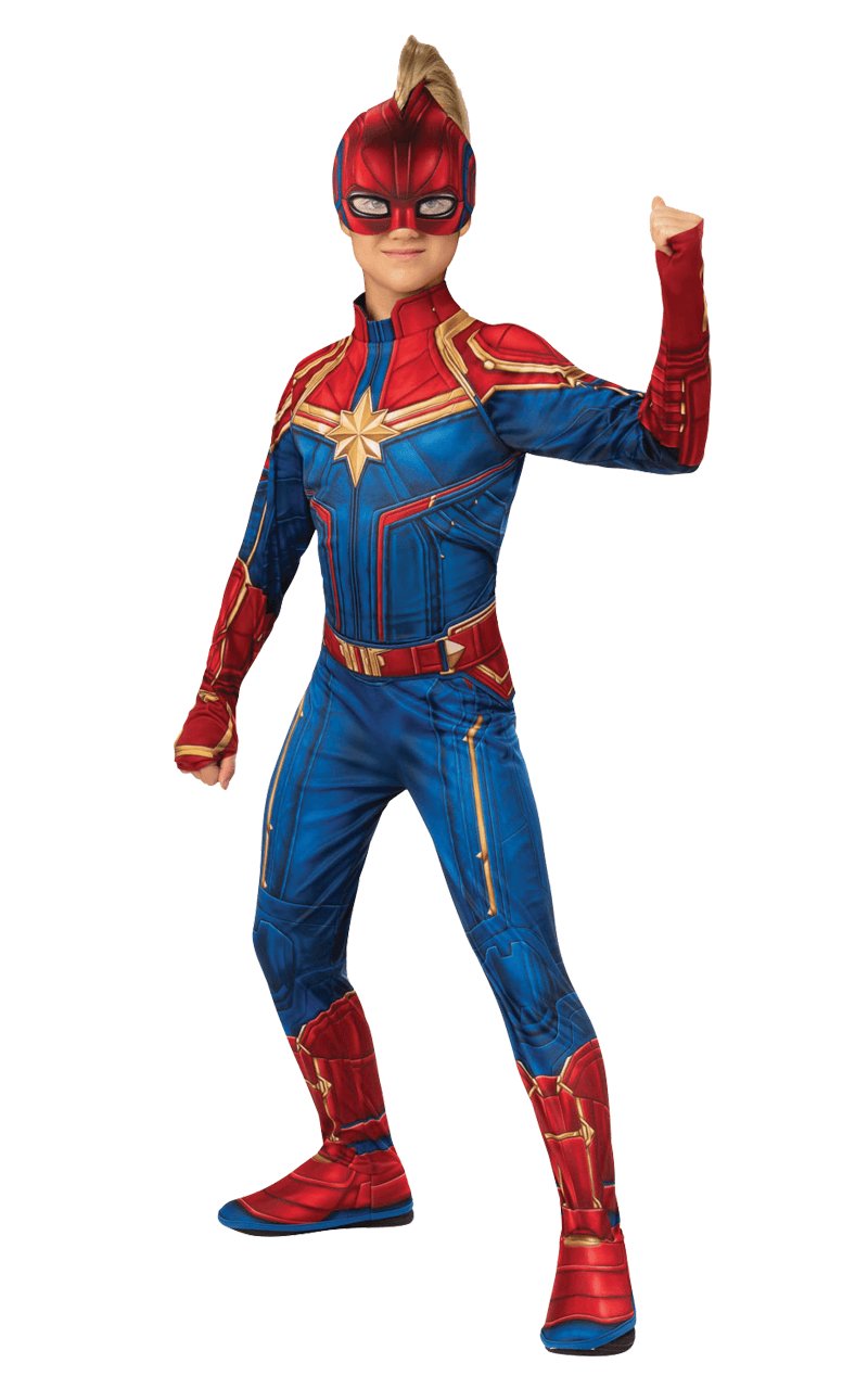 Kids Captain Marvel Hero Suit Costume - Simply Fancy Dress