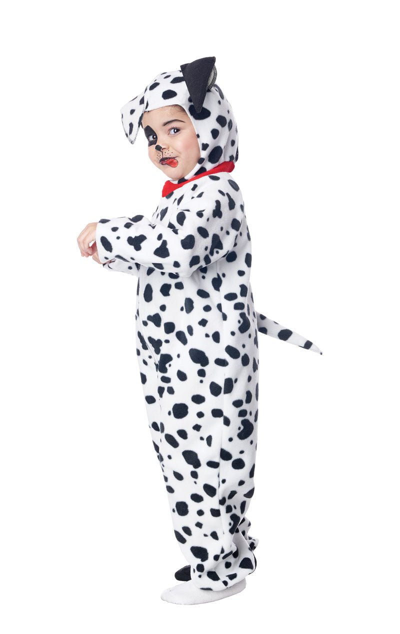 Kids Dalmatian Puppy Fleece Jumpsuit Costume - Simply Fancy Dress
