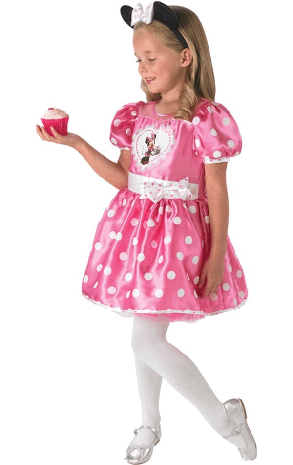 Kids Deluxe Minnie Mouse Pink Cupcake Dress - Simply Fancy Dress