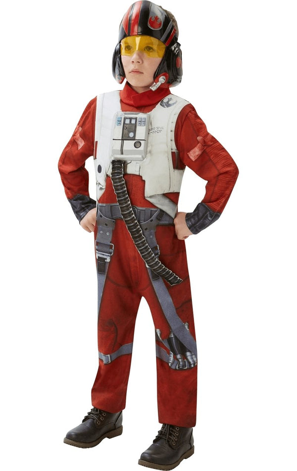 Kids Deluxe Star Wars Poe X-Wing Fighter Costume - Simply Fancy Dress
