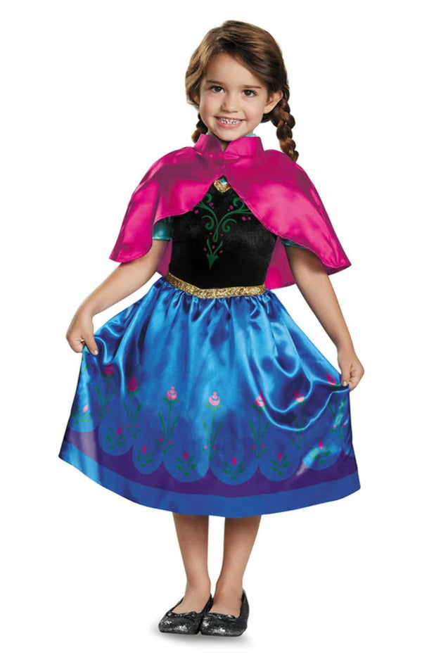 Kids Disney Anna Frozen 2 Travelling Costume - Simply Fancy Dress