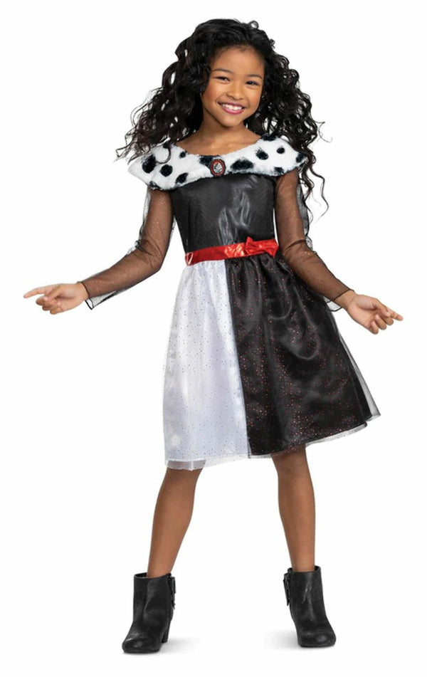 Kids Disney Villains Cruella De Vil Costume - Simply Fancy Dress