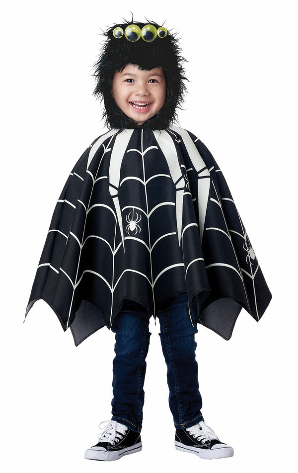 Kids Glow-in-the-dark Spider Poncho Costume - Simply Fancy Dress