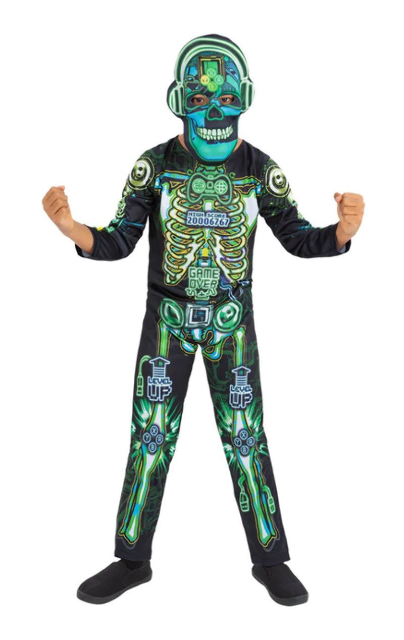 Kids Glow in the Dark Tech Skeleton Costume - Simply Fancy Dress