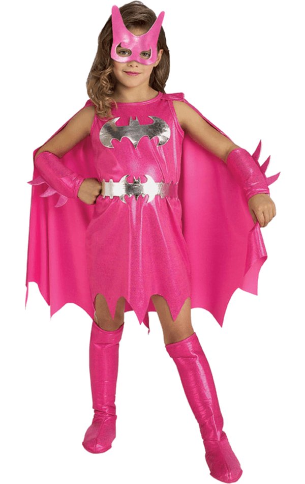 Kids Pink Batgirl Superhero Costume - Simply Fancy Dress