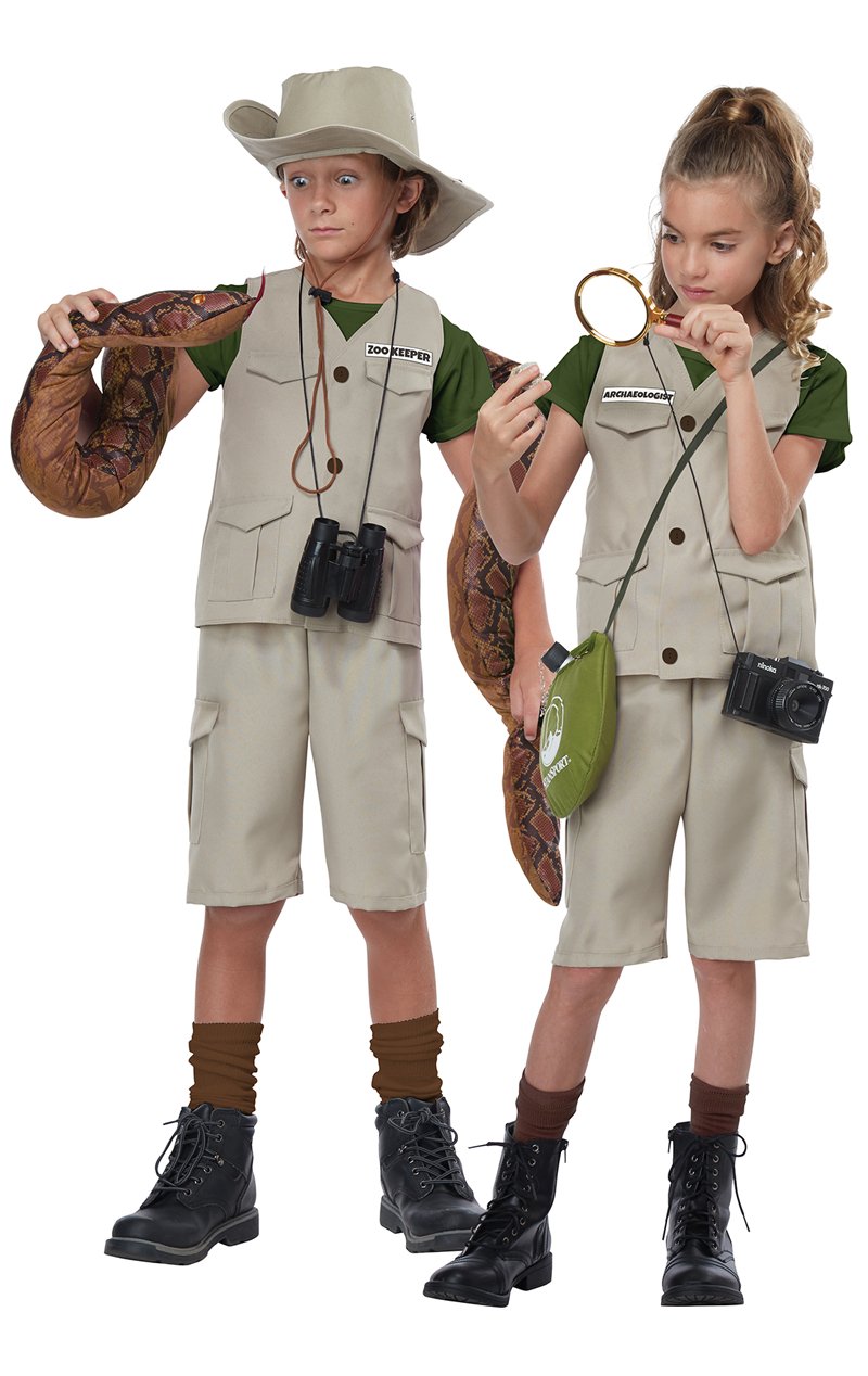 Kids Unisex Wild Life Expert Archaeologist Costume - Simply Fancy Dress