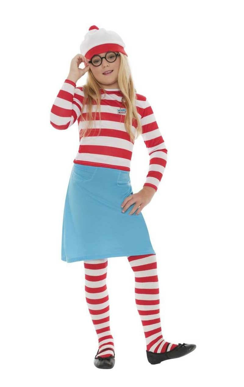 Kids Wheres Wally Girl Costume - Simply Fancy Dress
