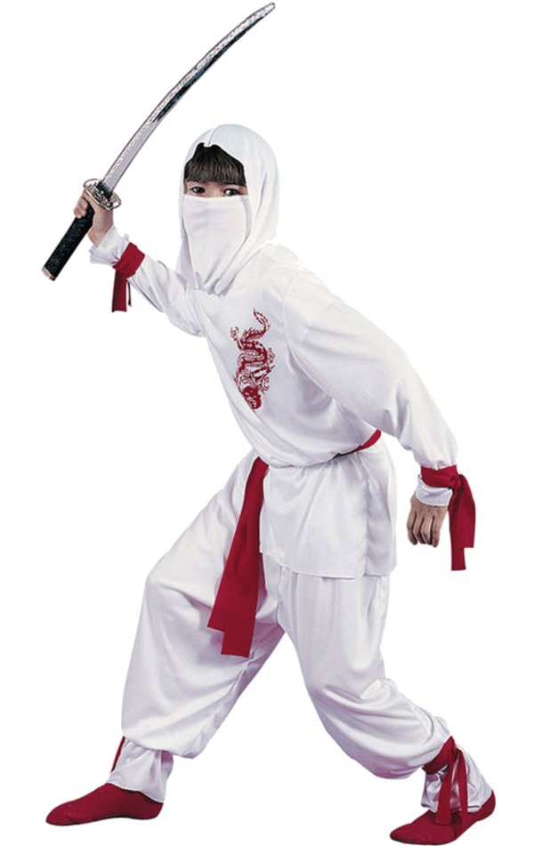 Kids White Ninja Costume - Simply Fancy Dress