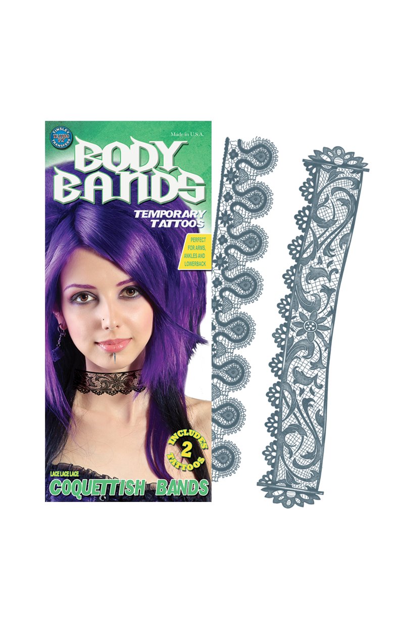 Lace Body Band Temp Tattoo - Simply Fancy Dress