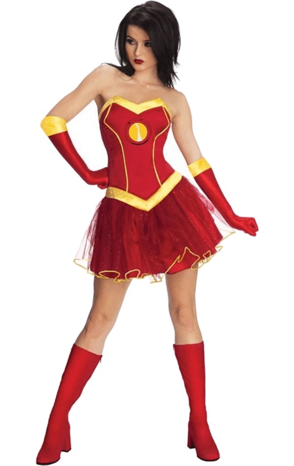 Ladies Licensed Marvel Iron Women 'Rescue' Tutu Dress - Simply Fancy Dress