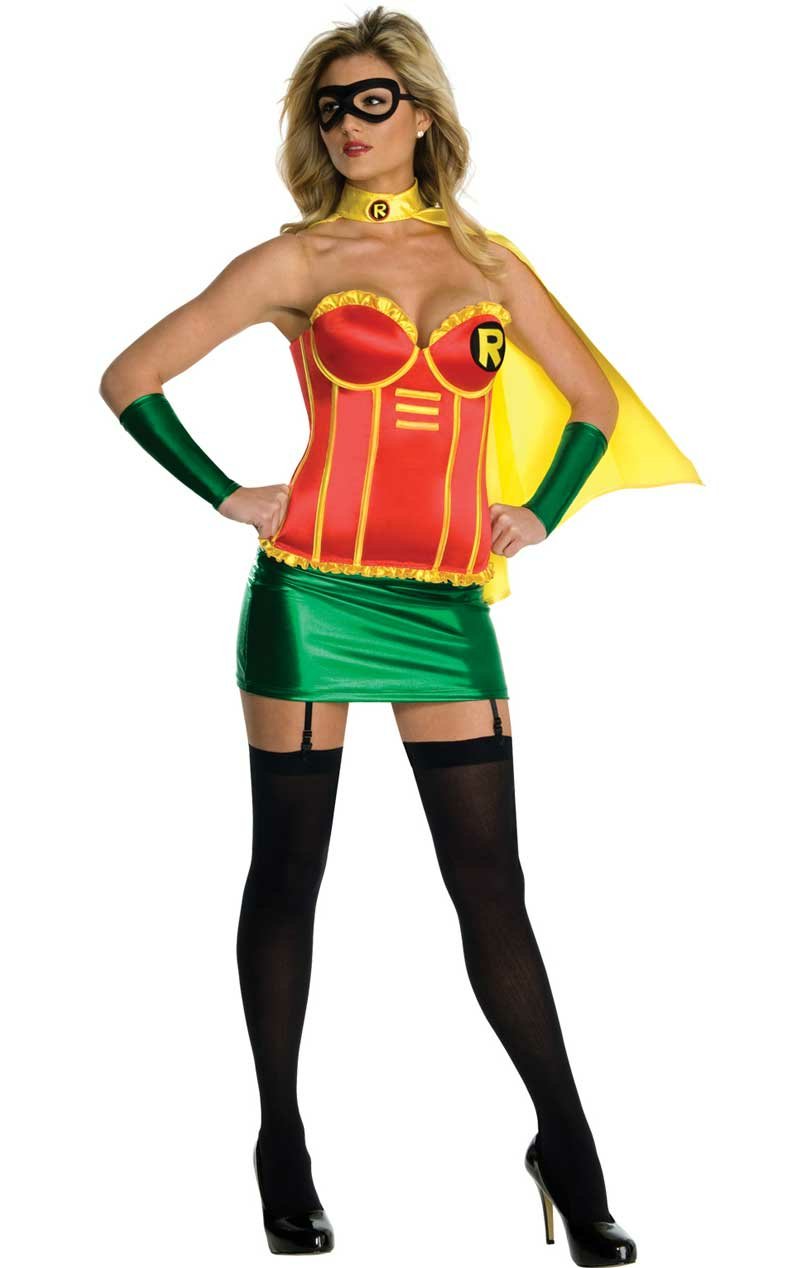 Ladies Robin Batman Superhero Fancy Dress Costume - Simply Fancy Dress