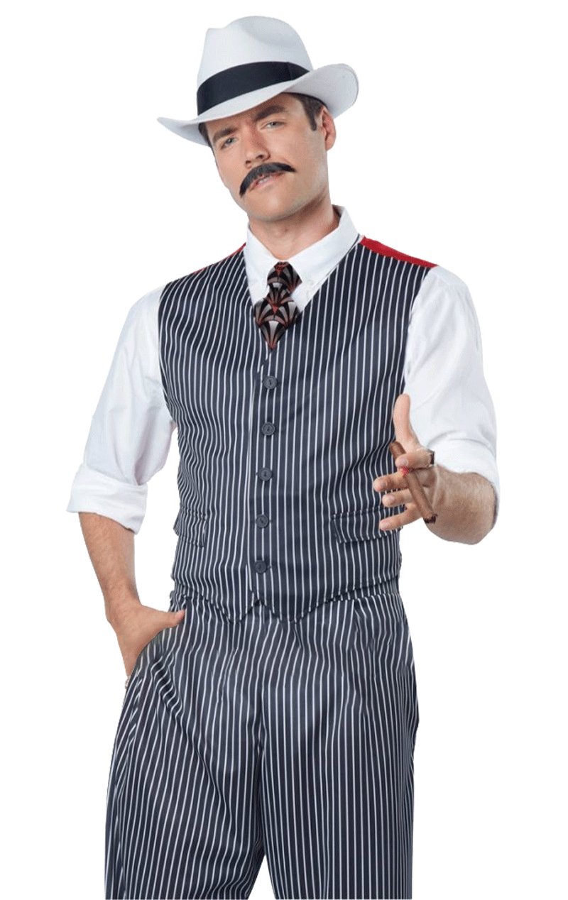 Mens 1920s Pinstripe Mobster Costume - Simply Fancy Dress