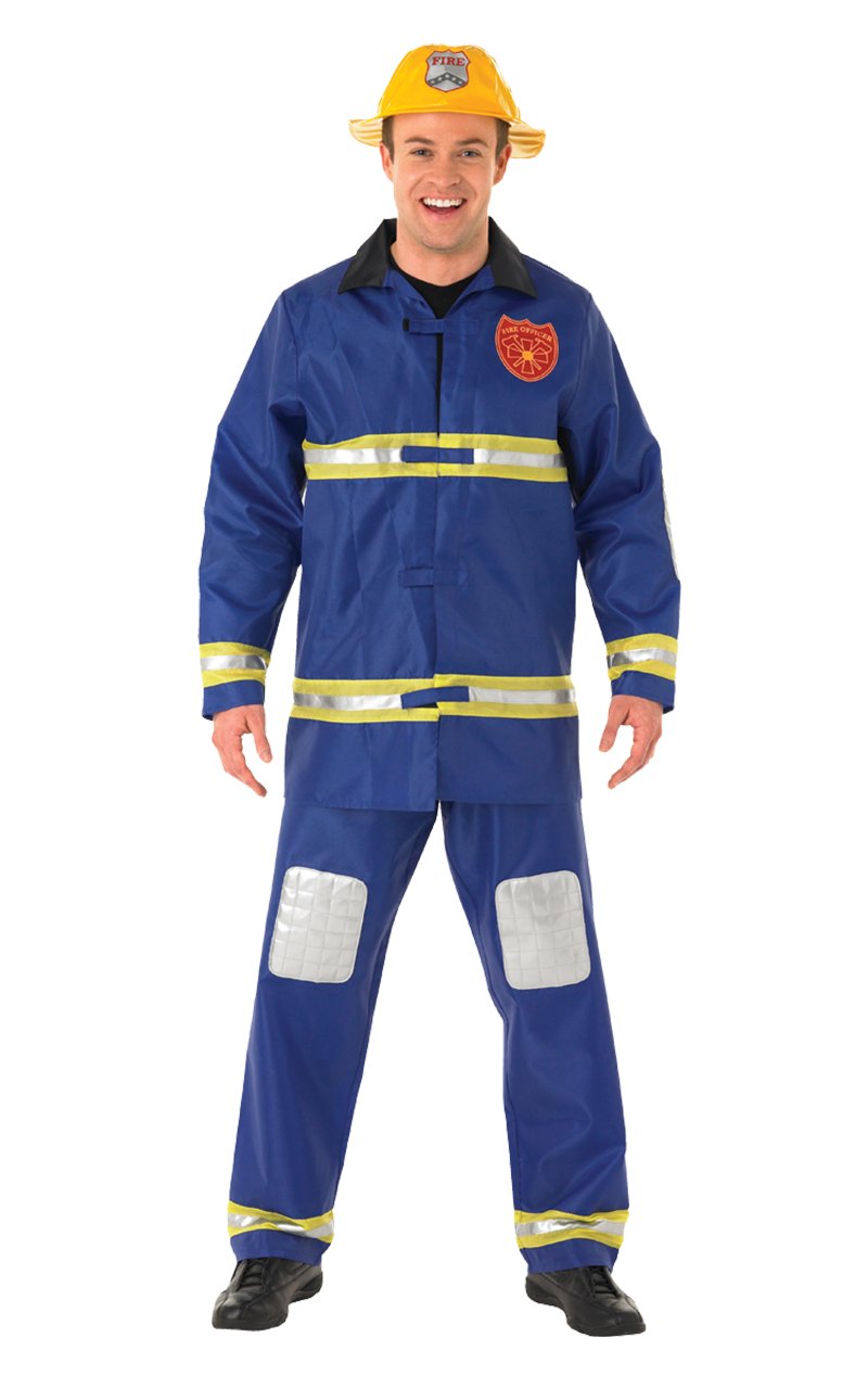 Mens Blue Fireman Costume - Simply Fancy Dress