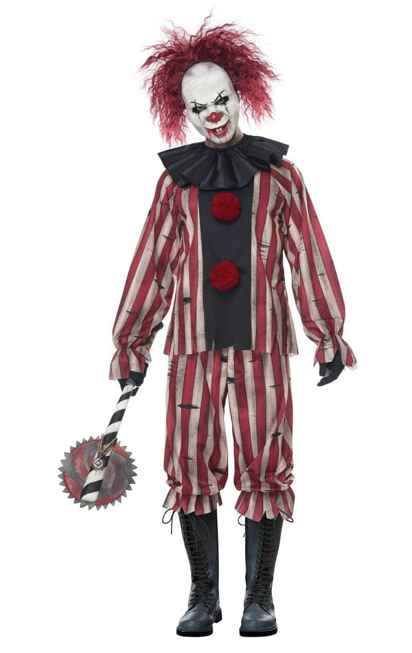 Mens Plus Size Nightmare Clown Costume - Simply Fancy Dress