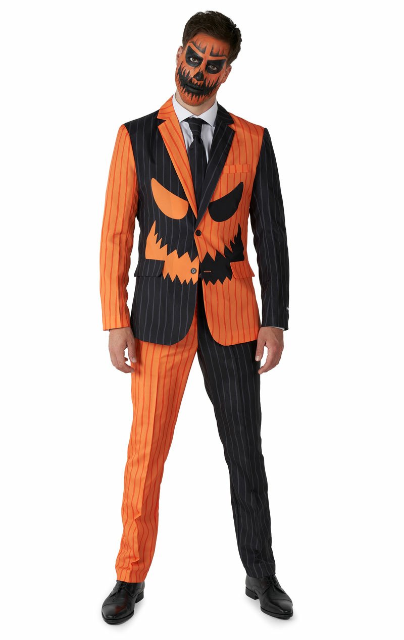 Mens SuitMesiter Jack-O Pinstripe Halloween Suit - Simply Fancy Dress