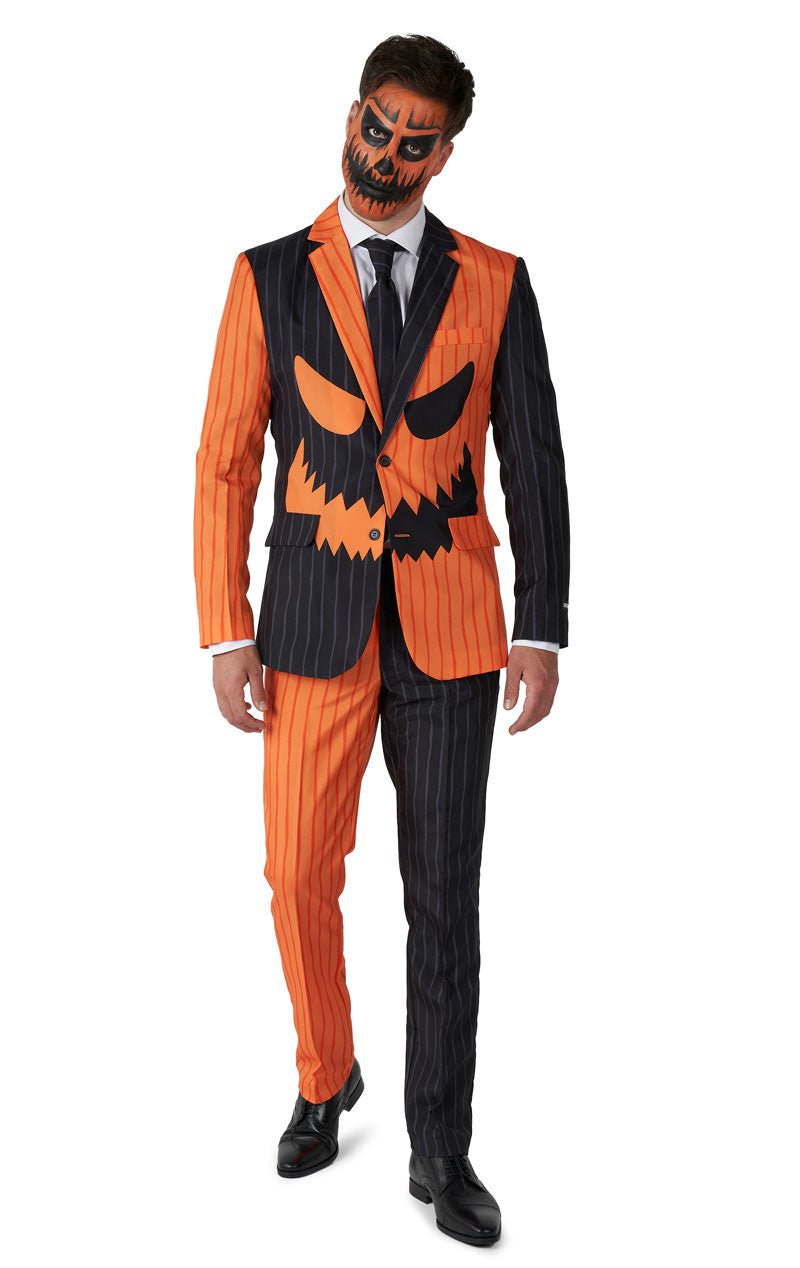 Mens SuitMesiter Jack-O Pinstripe Halloween Suit - Simply Fancy Dress