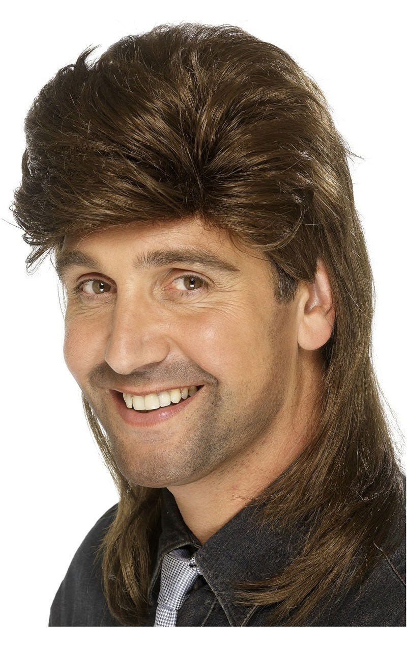 Mullet Wig (Brown) - Simply Fancy Dress