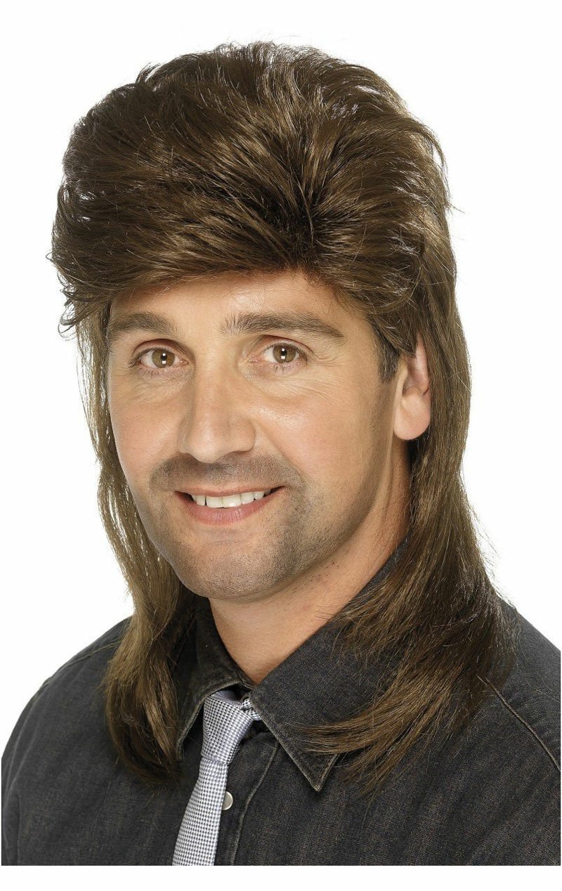 Mullet Wig (Brown) - Simply Fancy Dress