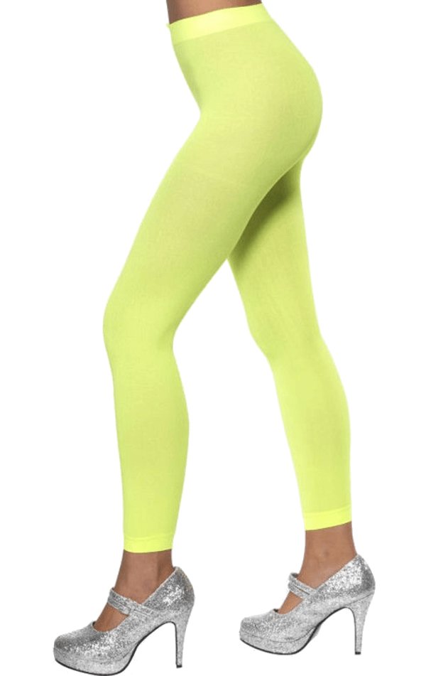 Neon Green Footless Tights - Simply Fancy Dress