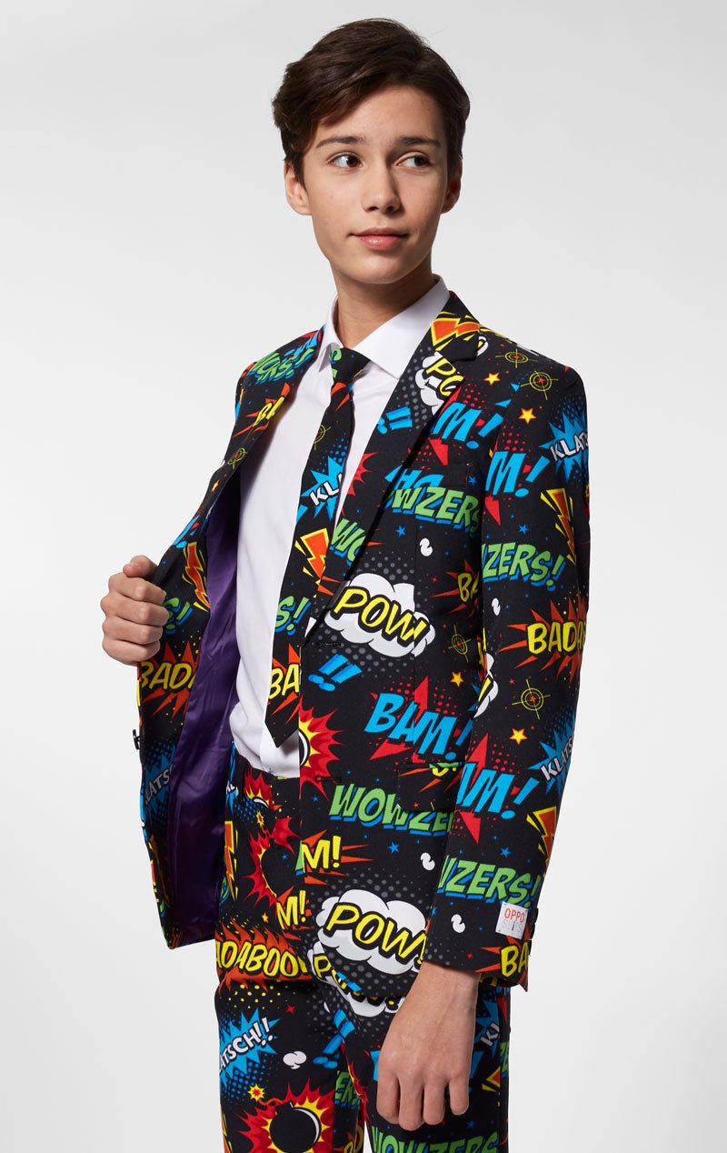 OppoSuits Teen Badaboom Suit Ages 10 - 12 - Simply Fancy Dress