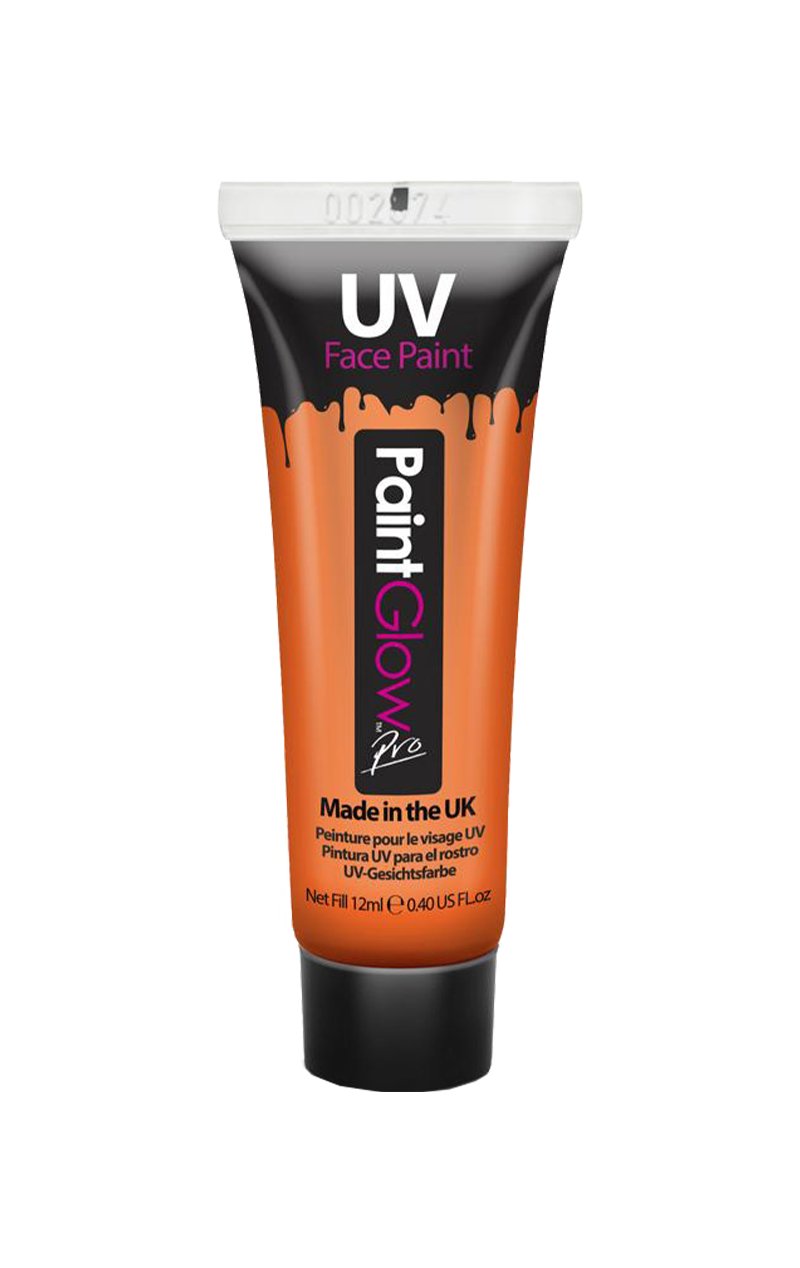 Orange UV Face And Body Paint - Simply Fancy Dress