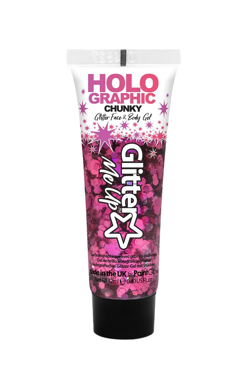 Pink Chunky Glitter Body Gel - Simply Fancy Dress